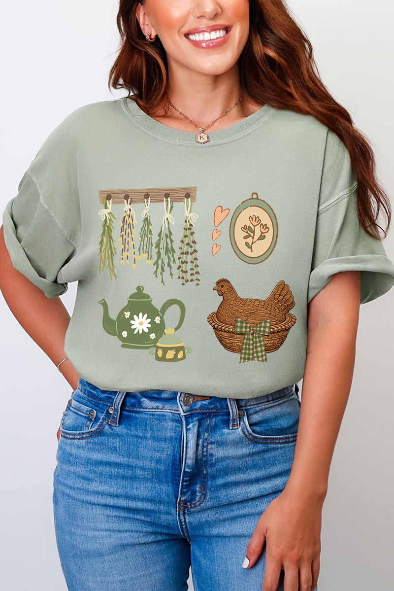 Herbs And Heirlooms Comfort Colors Adult Ring-Spun Cotton Tee