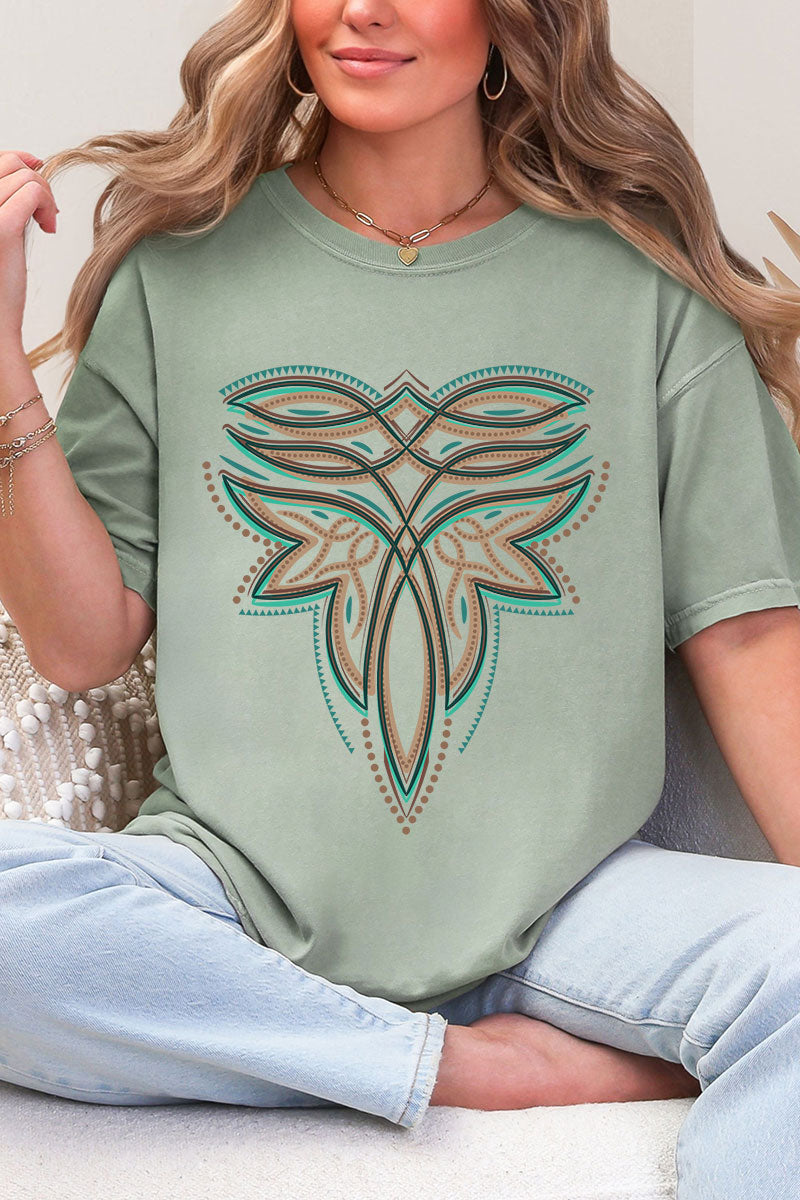 Tan Boot Stitch Comfort Colors Adult Ring-Spun Cotton Tee