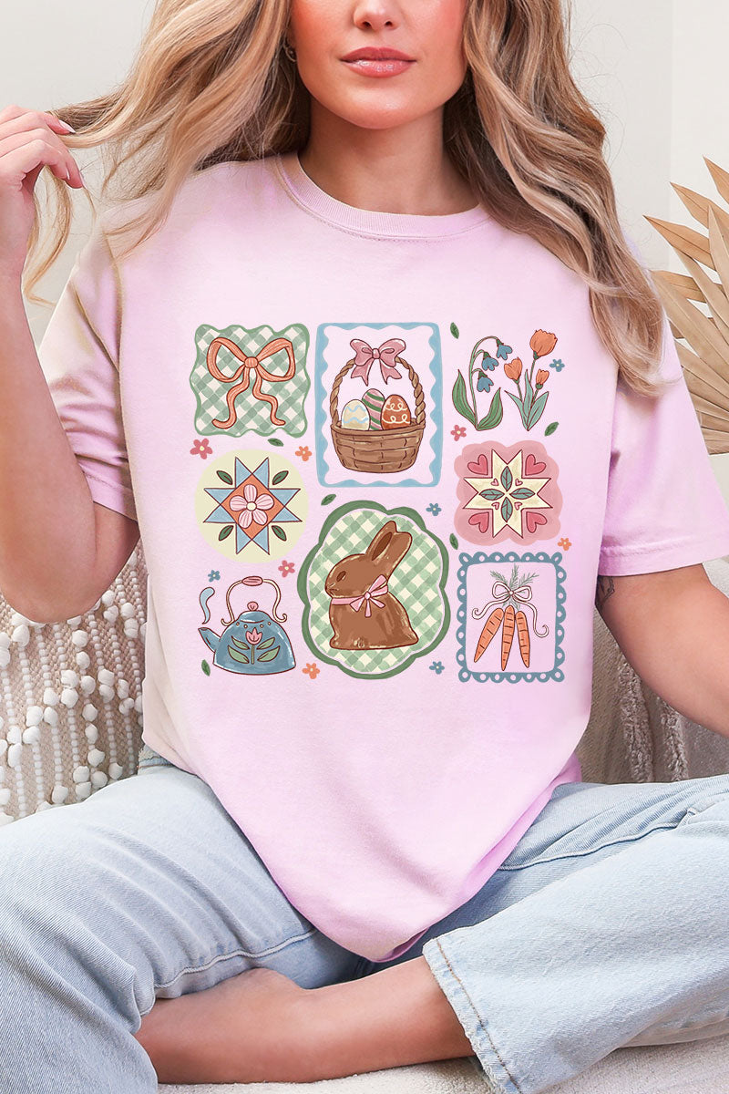 Blossom Bunny Patch Comfort Colors Adult Ring-Spun Cotton Tee