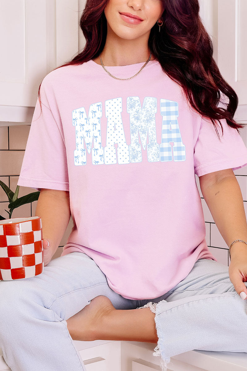 Bow And Blue Mama Comfort Colors Adult Ring-Spun Cotton Tee