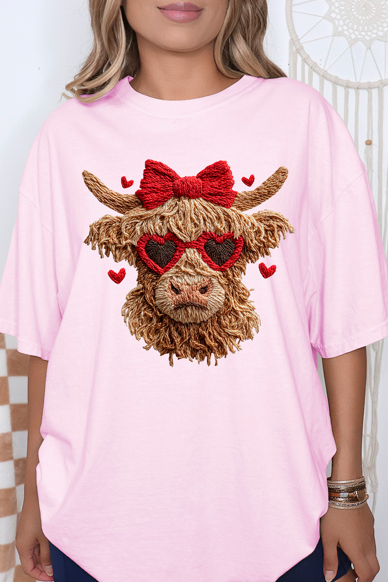 Heartbreaking Heifer Faux Yarn Comfort Colors Adult Ring-Spun Cotton Tee