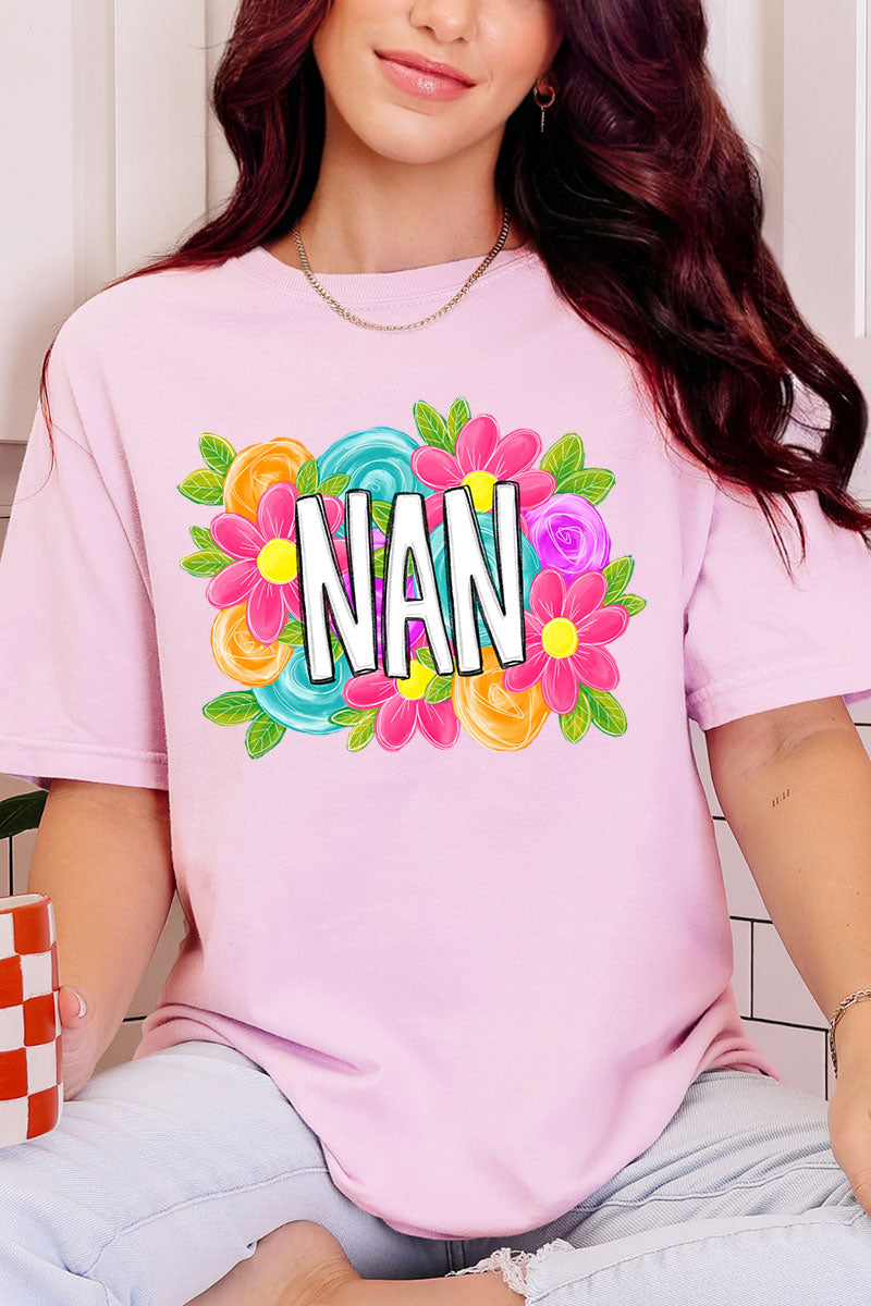 Personalized Mother's Day Bloom Comfort Colors Adult Ring-Spun Cotton Tee *Choose Your Name