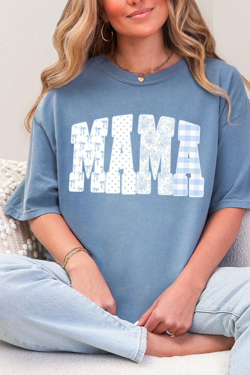 Bow And Blue Mama Comfort Colors Adult Ring-Spun Cotton Tee