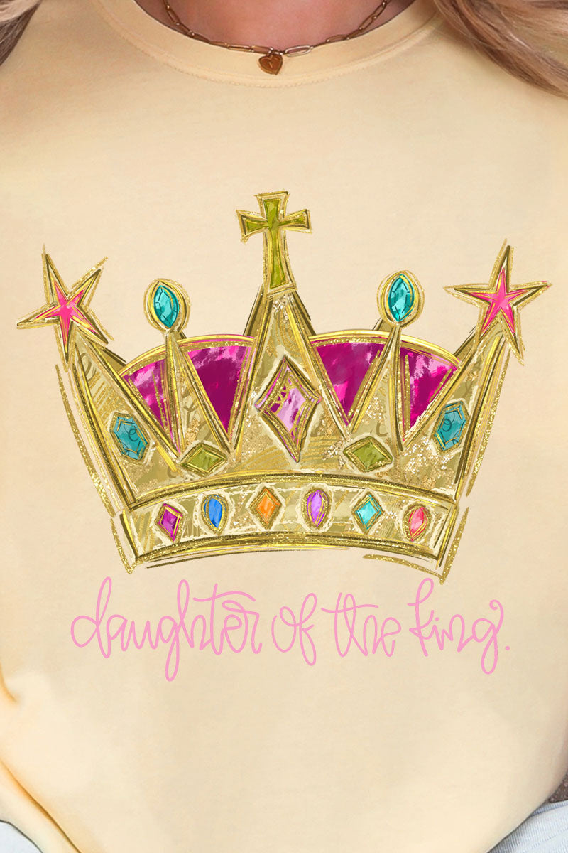 Bejeweled Daughter Of The King Comfort Colors Adult Ring-Spun Cotton Tee