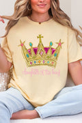 Bejeweled Daughter Of The King Comfort Colors Adult Ring-Spun Cotton Tee