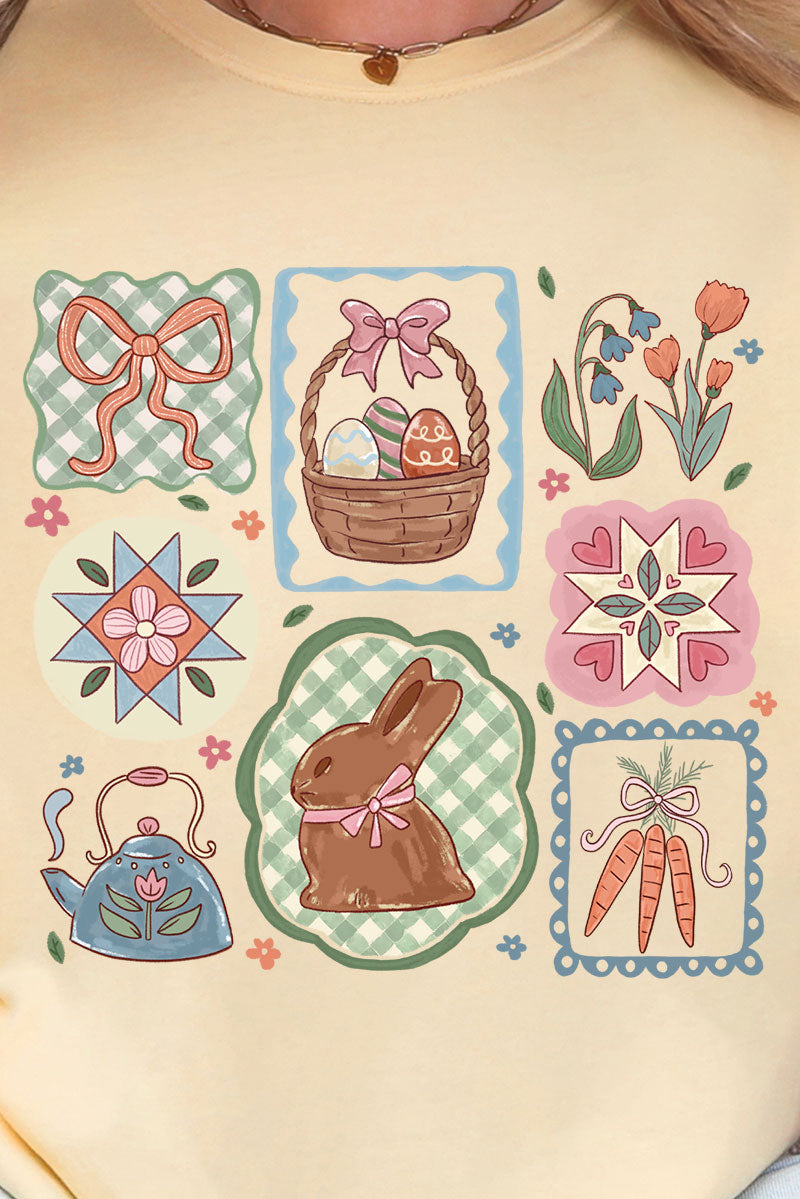 Blossom Bunny Patch Comfort Colors Adult Ring-Spun Cotton Tee