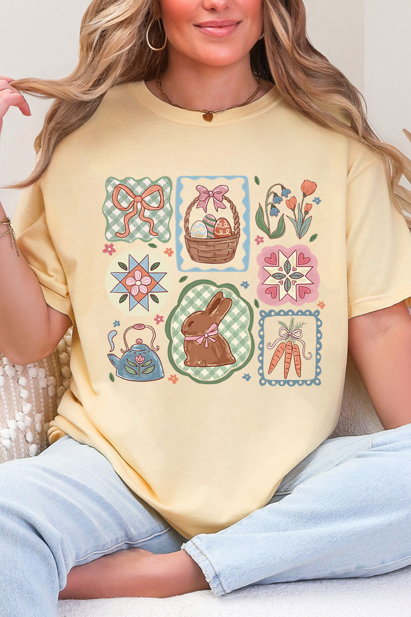 Blossom Bunny Patch Comfort Colors Adult Ring-Spun Cotton Tee
