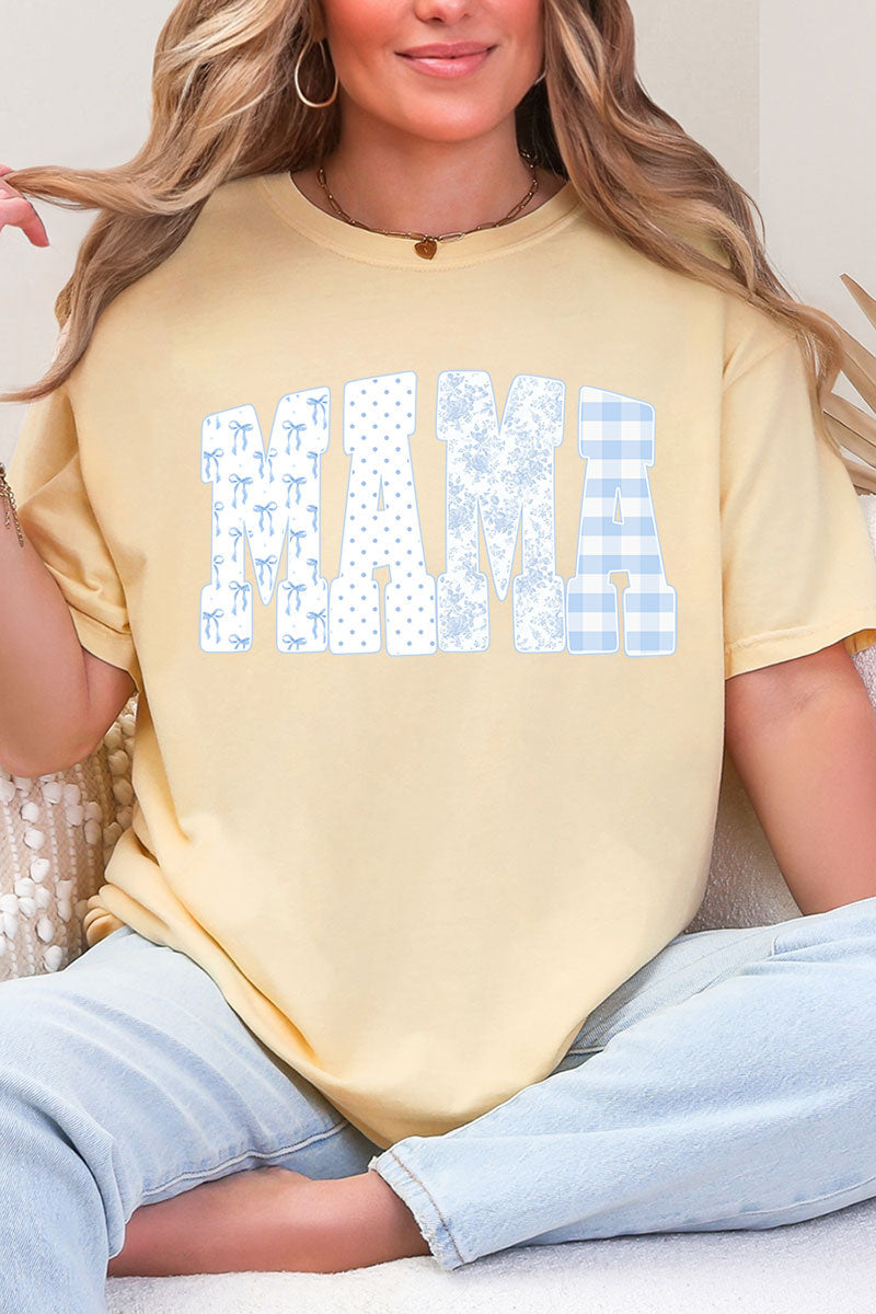 Bow And Blue Mama Comfort Colors Adult Ring-Spun Cotton Tee