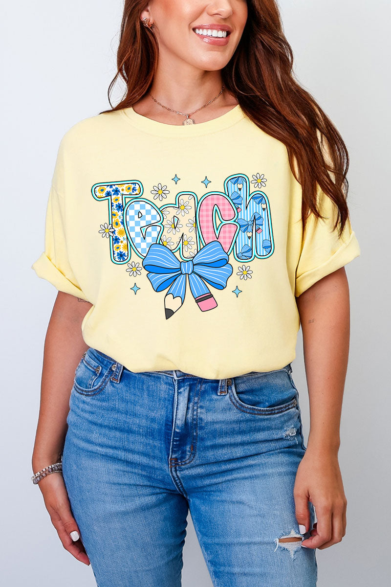 Daisy Days Teach Comfort Colors Adult Ring-Spun Cotton Tee