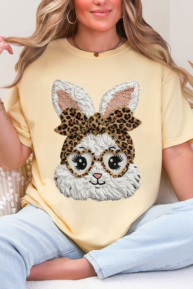 Faux Yarn Easter Bunny Comfort Colors Adult Ring-Spun Cotton Tee