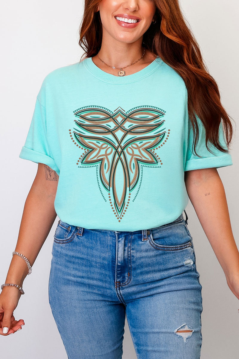 Tan Boot Stitch Comfort Colors Adult Ring-Spun Cotton Tee