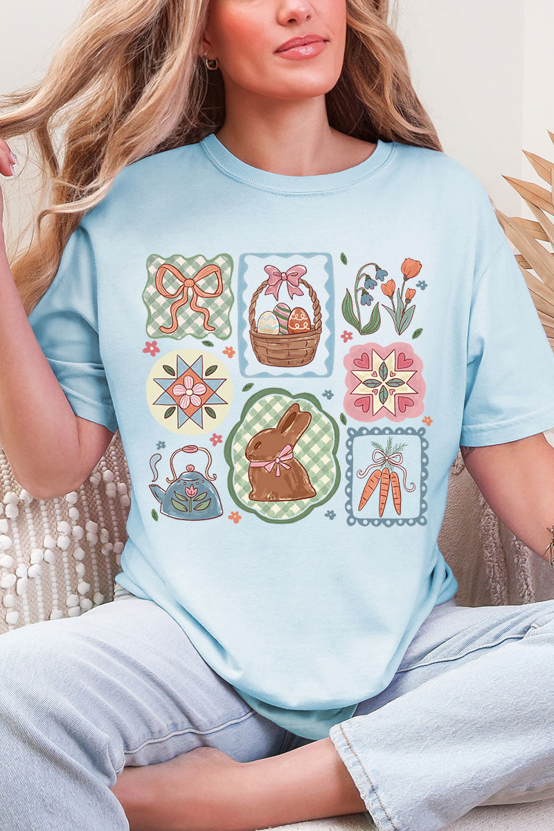 Blossom Bunny Patch Comfort Colors Adult Ring-Spun Cotton Tee