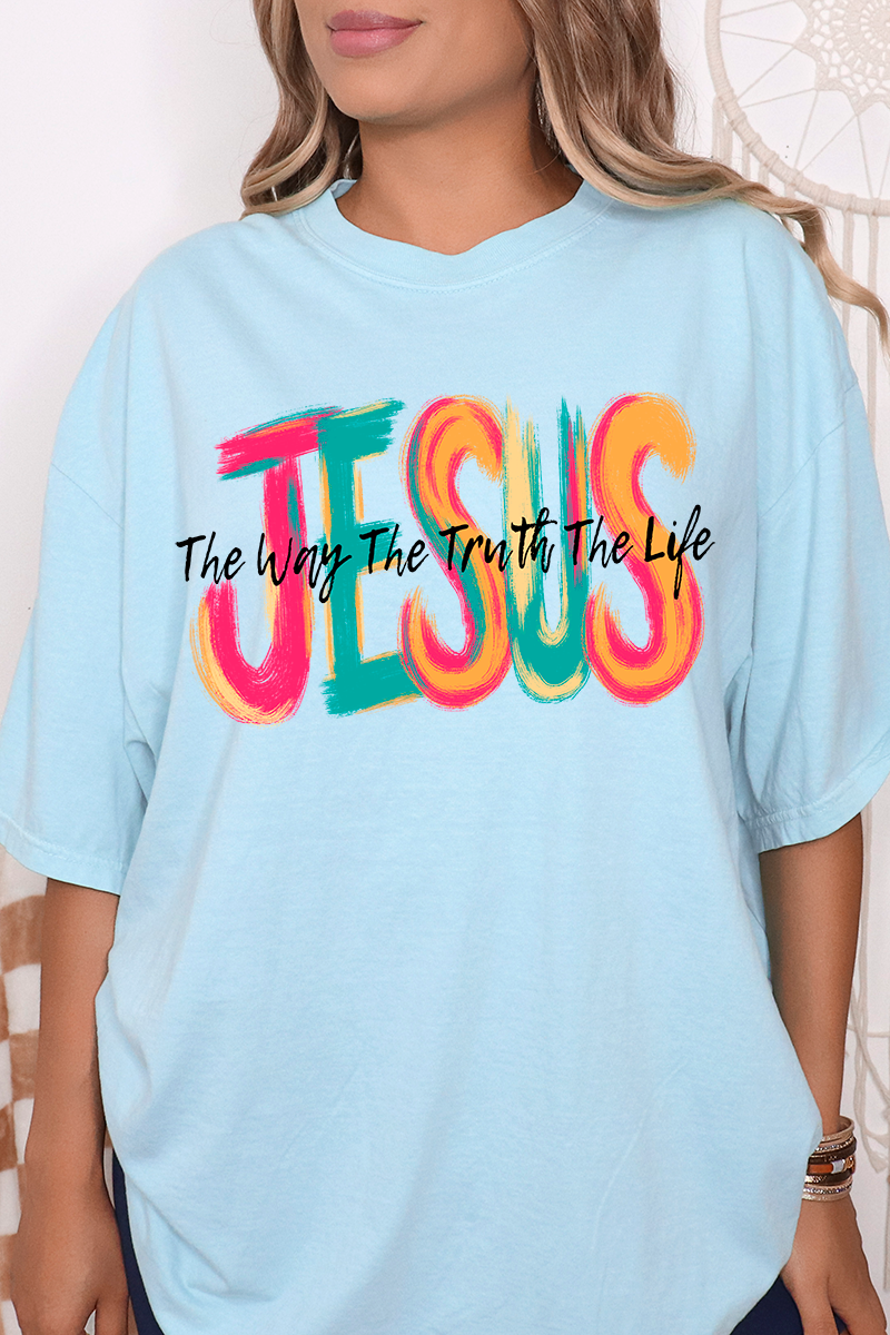 Brushstroke Jesus Comfort Colors Adult Ring-Spun Cotton Tee