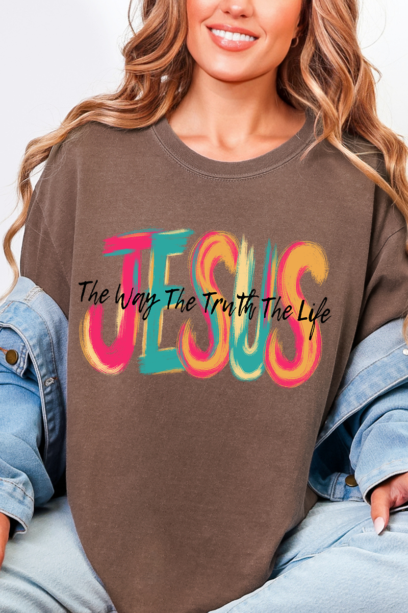 Brushstroke Jesus Comfort Colors Adult Ring-Spun Cotton Tee