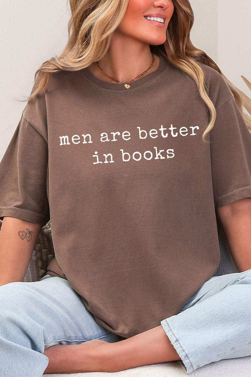 Men Are Better In Books Comfort Colors Adult Ring-Spun Cotton Tee