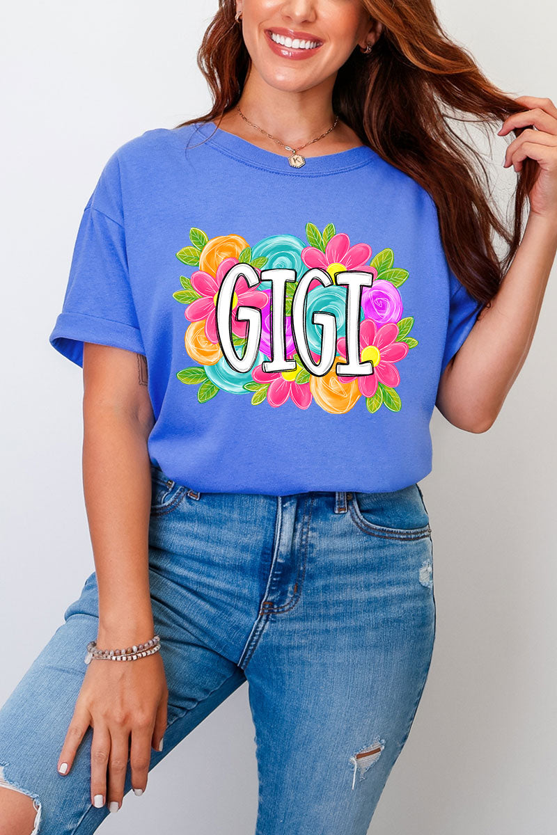 Personalized Mother's Day Bloom Comfort Colors Adult Ring-Spun Cotton Tee *Choose Your Name