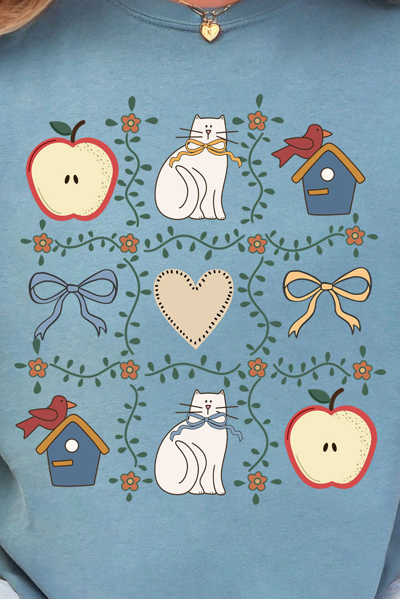 Heart & Home Quilt Comfort Colors Adult Ring-Spun Cotton Tee