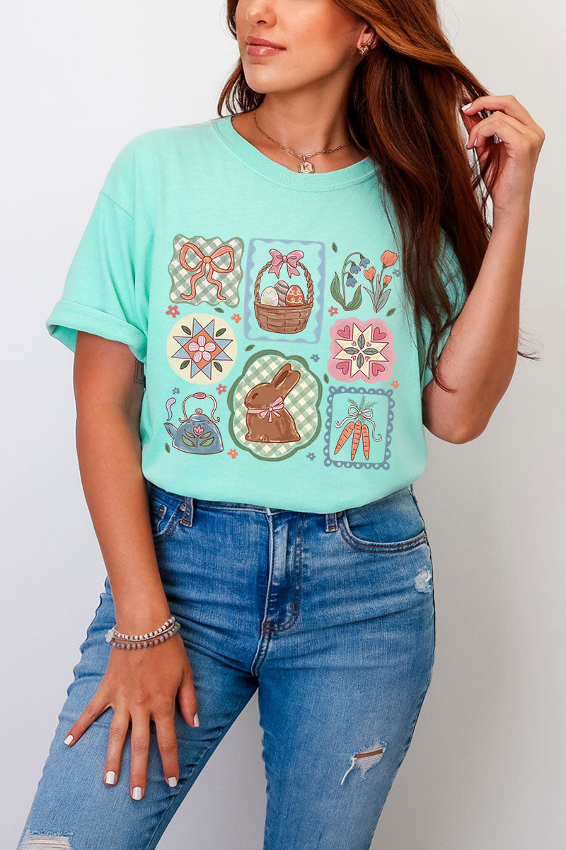 Blossom Bunny Patch Comfort Colors Adult Ring-Spun Cotton Tee