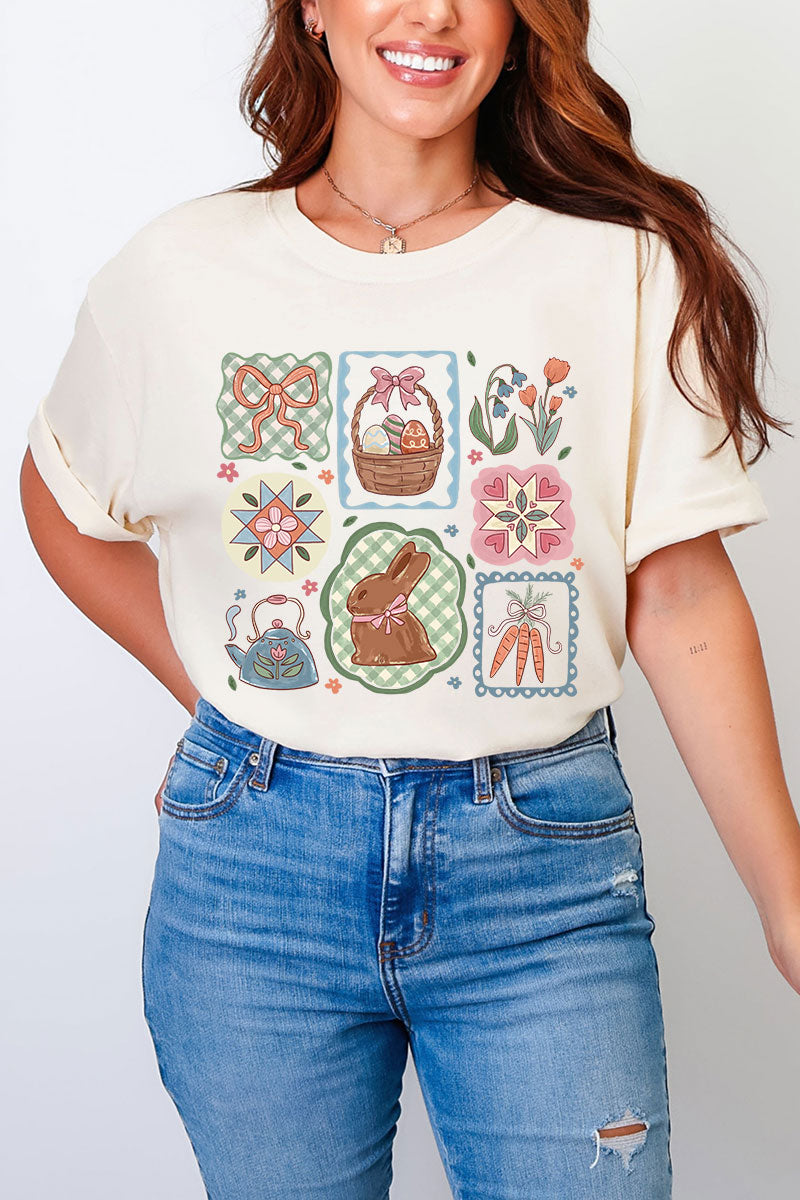 Blossom Bunny Patch Comfort Colors Adult Ring-Spun Cotton Tee