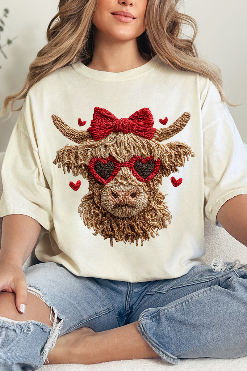 Heartbreaking Heifer Faux Yarn Comfort Colors Adult Ring-Spun Cotton Tee