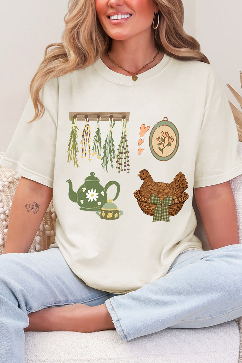 Herbs And Heirlooms Comfort Colors Adult Ring-Spun Cotton Tee