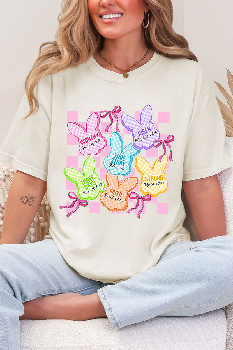 Little Bunnies, Big Faith Comfort Colors Adult Ring-Spun Cotton Tee
