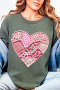 Patchwork Heart Comfort Colors Adult Ring-Spun Cotton Tee
