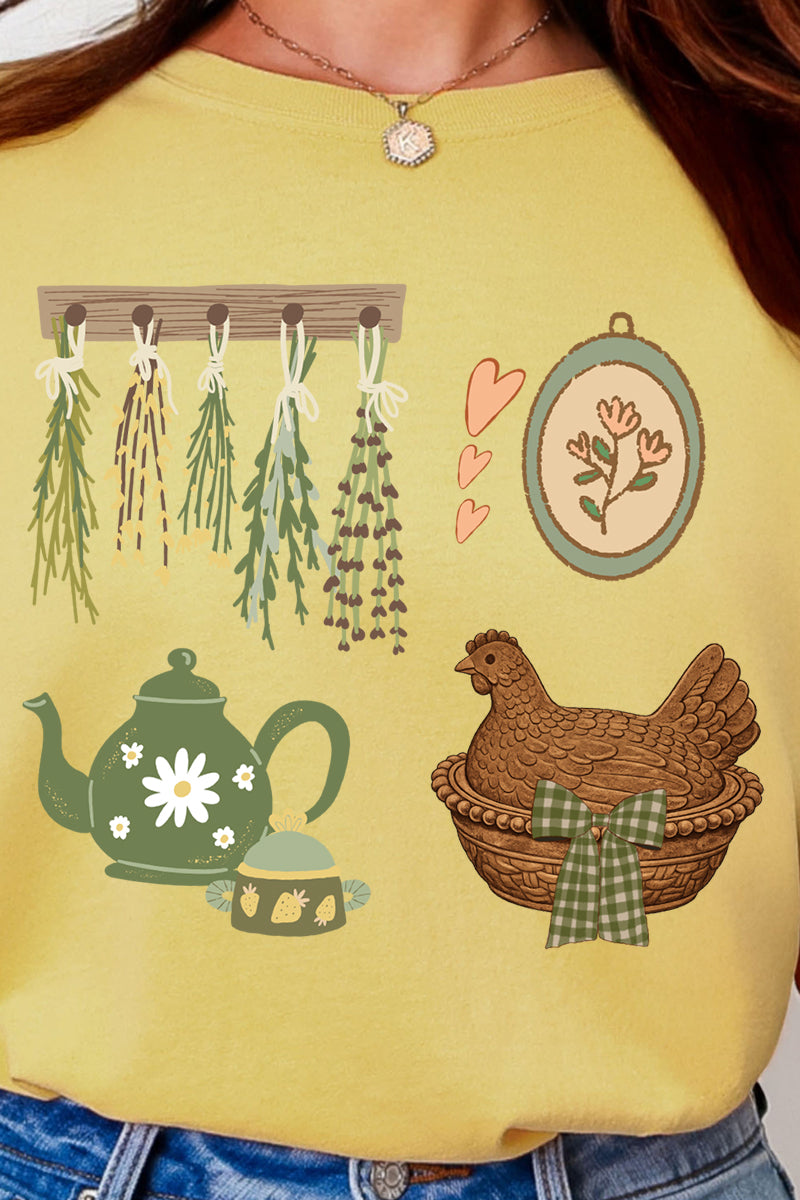 Herbs And Heirlooms Comfort Colors Adult Ring-Spun Cotton Tee