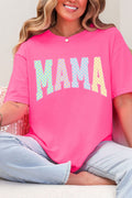 Pastel Checkered Mama Comfort Colors Adult Ring-Spun Cotton Tee