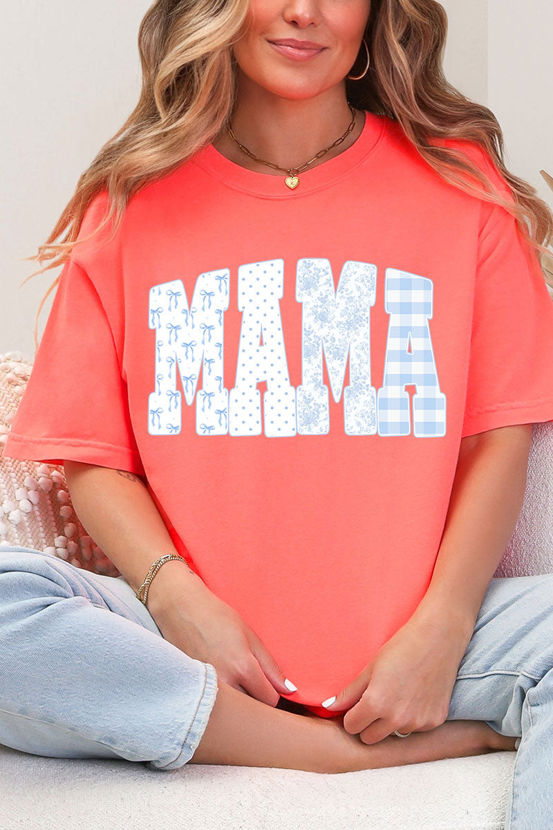 Bow And Blue Mama Comfort Colors Adult Ring-Spun Cotton Tee