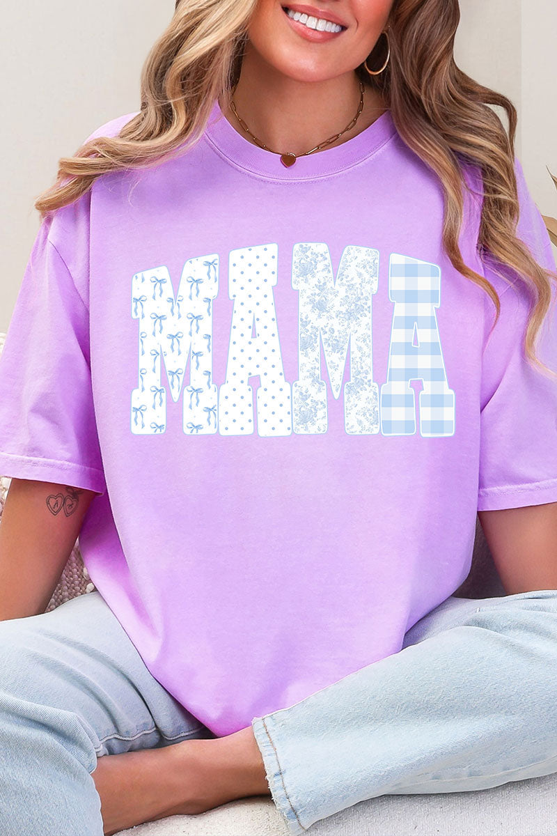 Bow And Blue Mama Comfort Colors Adult Ring-Spun Cotton Tee