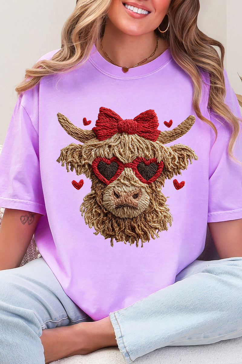 Heartbreaking Heifer Faux Yarn Comfort Colors Adult Ring-Spun Cotton Tee