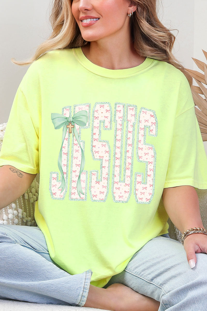 Coquette Cross Jesus Comfort Colors Adult Ring-Spun Cotton Tee