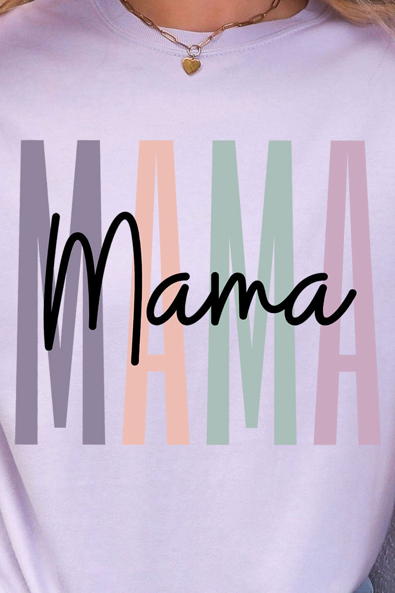 Block Script Mama Comfort Colors Adult Ring-Spun Cotton Tee