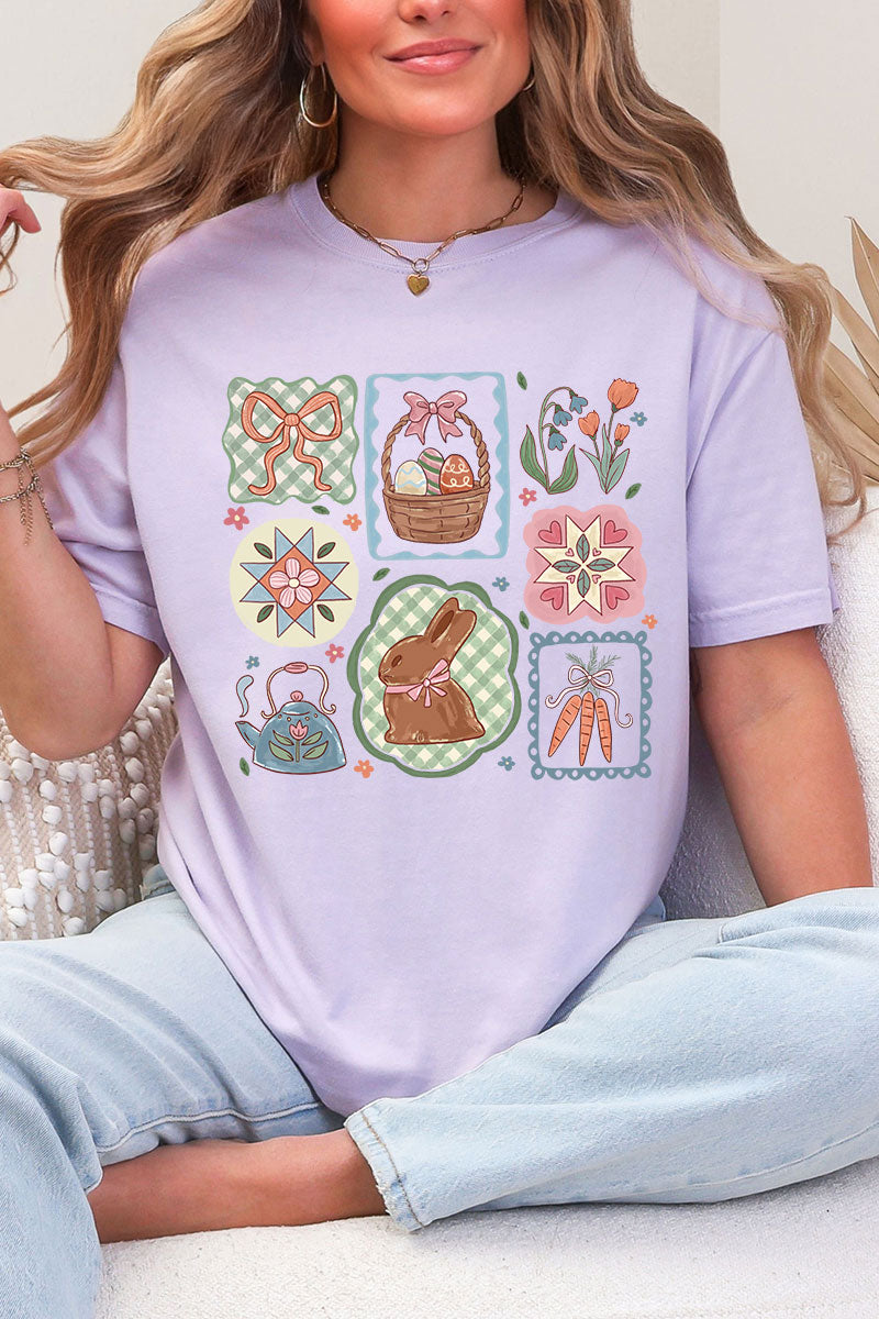 Blossom Bunny Patch Comfort Colors Adult Ring-Spun Cotton Tee