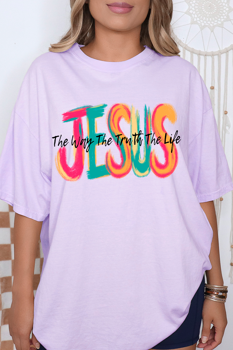 Brushstroke Jesus Comfort Colors Adult Ring-Spun Cotton Tee
