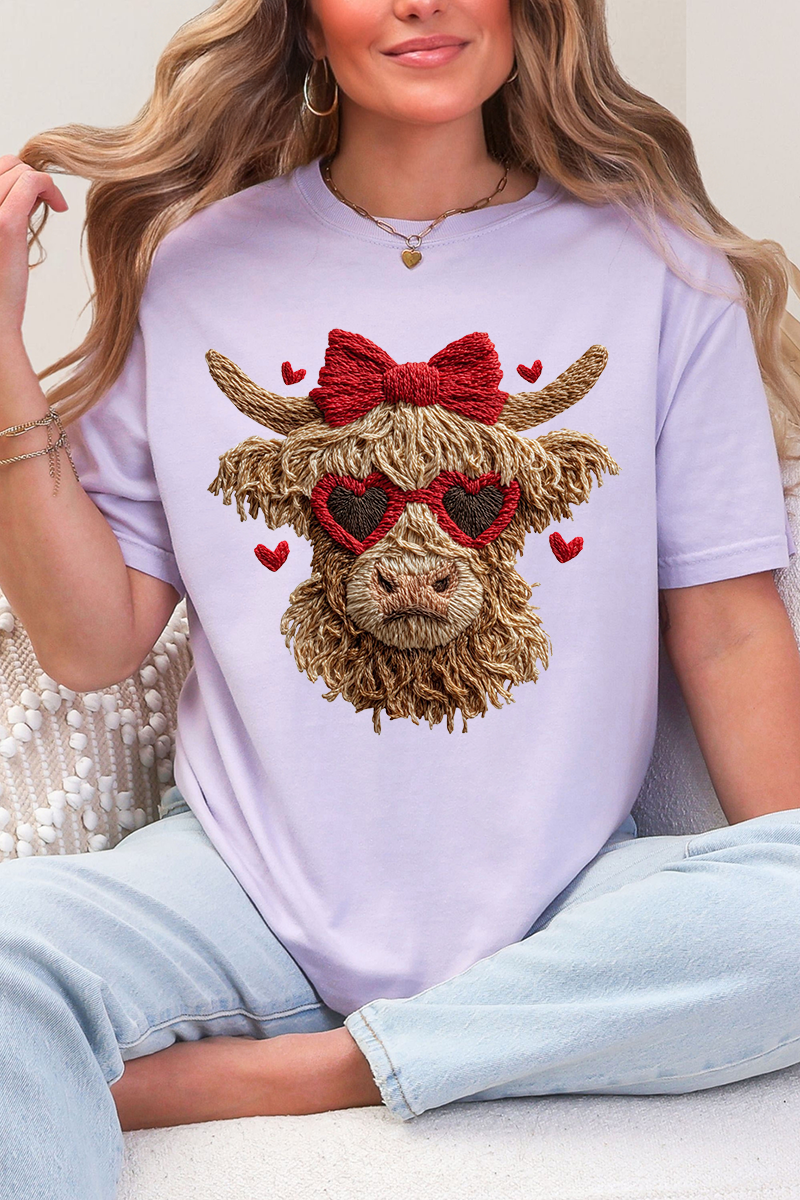Heartbreaking Heifer Faux Yarn Comfort Colors Adult Ring-Spun Cotton Tee