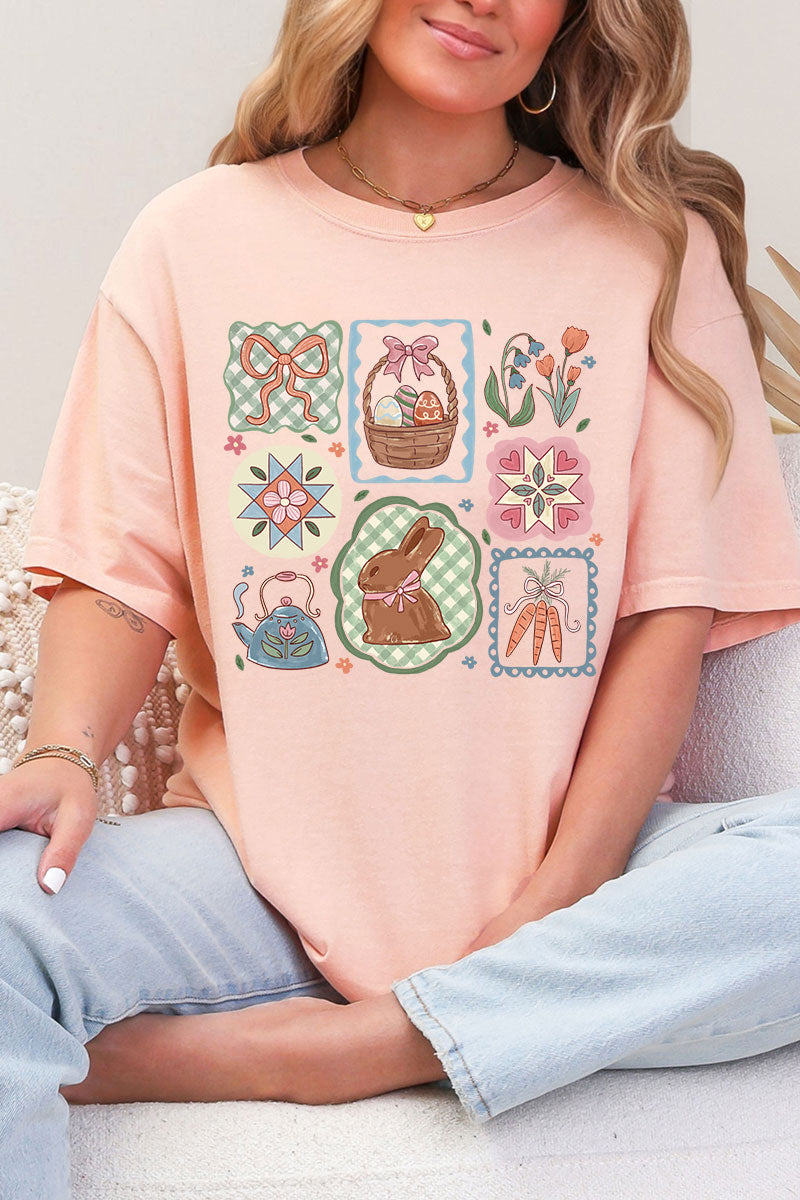 Blossom Bunny Patch Comfort Colors Adult Ring-Spun Cotton Tee