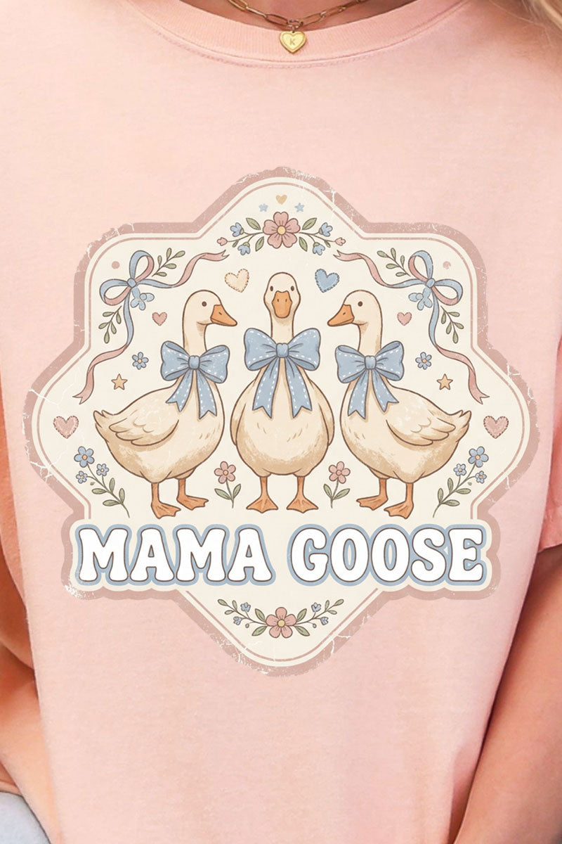 Blue Bow Mama Goose Comfort Colors Adult Ring-Spun Cotton Tee