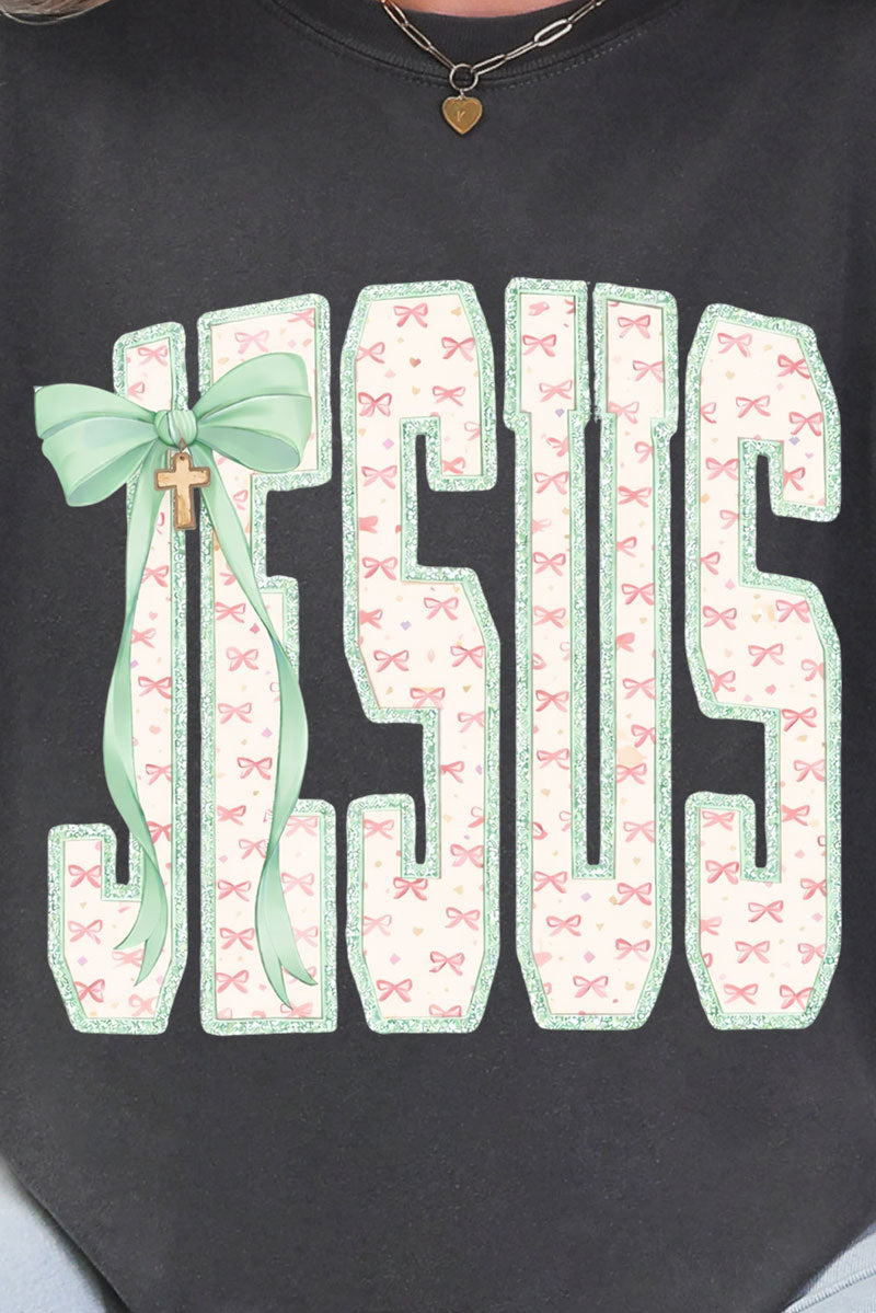 Coquette Cross Jesus Comfort Colors Adult Ring-Spun Cotton Tee