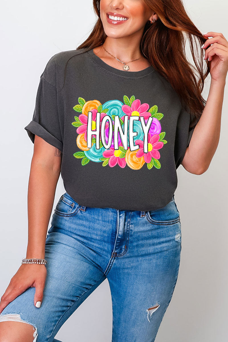 Personalized Mother's Day Bloom Comfort Colors Adult Ring-Spun Cotton Tee *Choose Your Name
