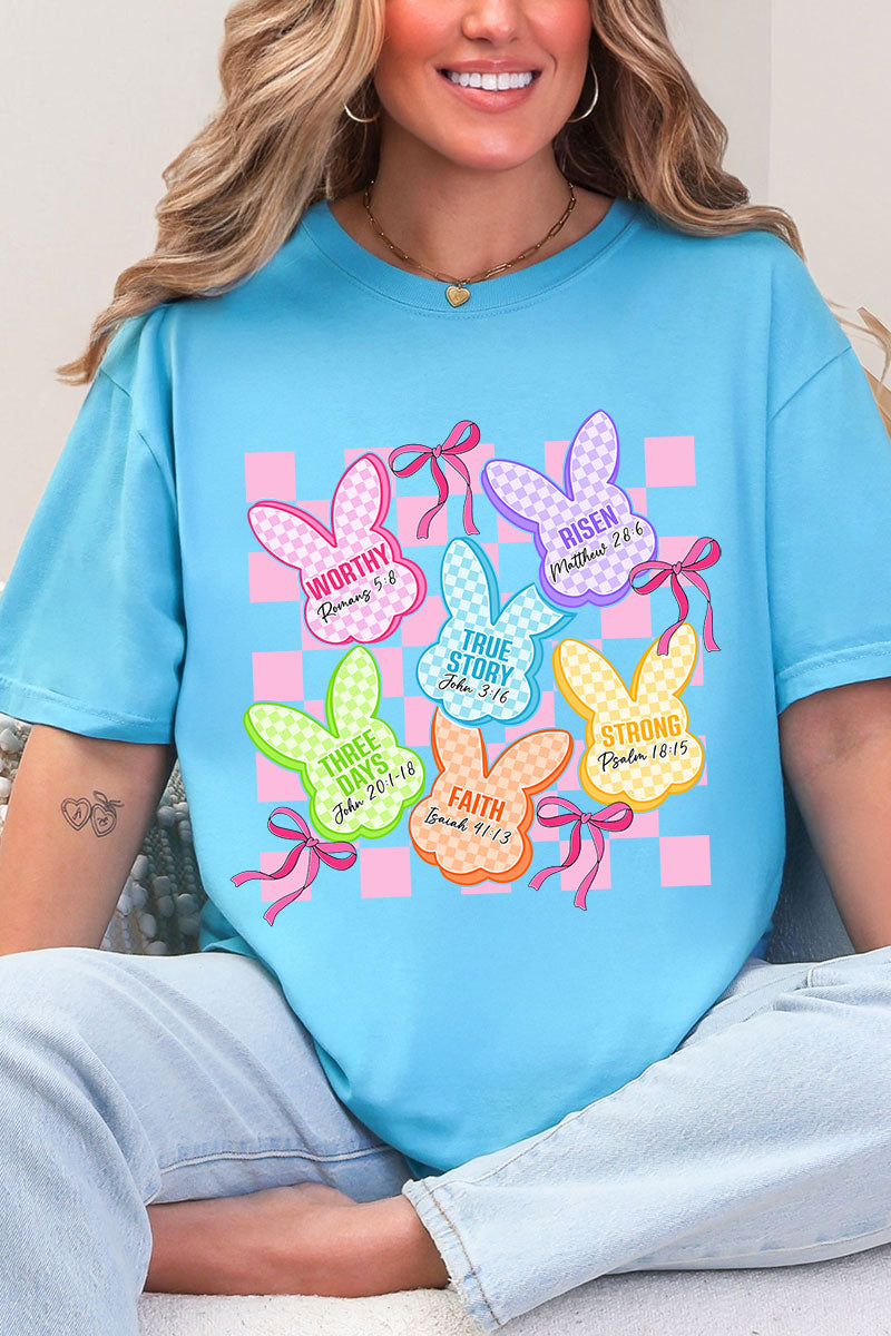 Little Bunnies, Big Faith Comfort Colors Adult Ring-Spun Cotton Tee