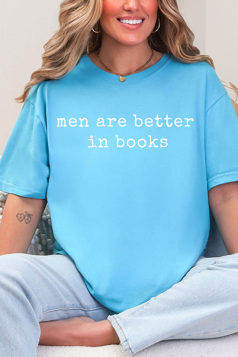 Men Are Better In Books Comfort Colors Adult Ring-Spun Cotton Tee
