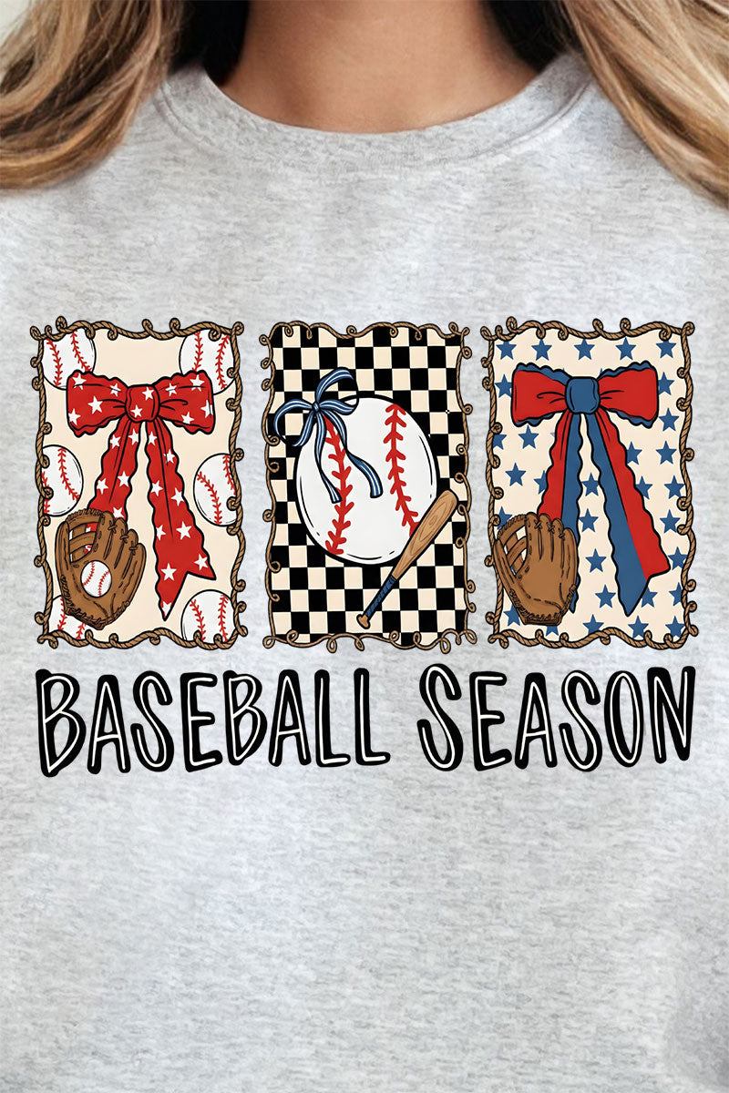 Baseball Season Ribbon Heavy Blend Crew Sweatshirt product image 2