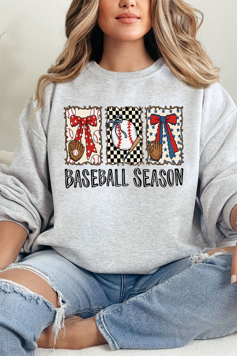 Baseball Season Ribbon Heavy Blend Crew Sweatshirt product image 1
