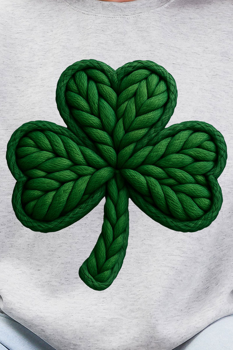 Faux Yarn Clover Heavy Blend Crew Sweatshirt product image 2