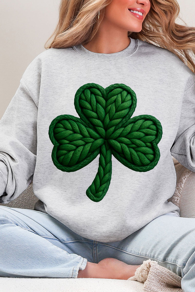 Faux Yarn Clover Heavy Blend Crew Sweatshirt product image 1