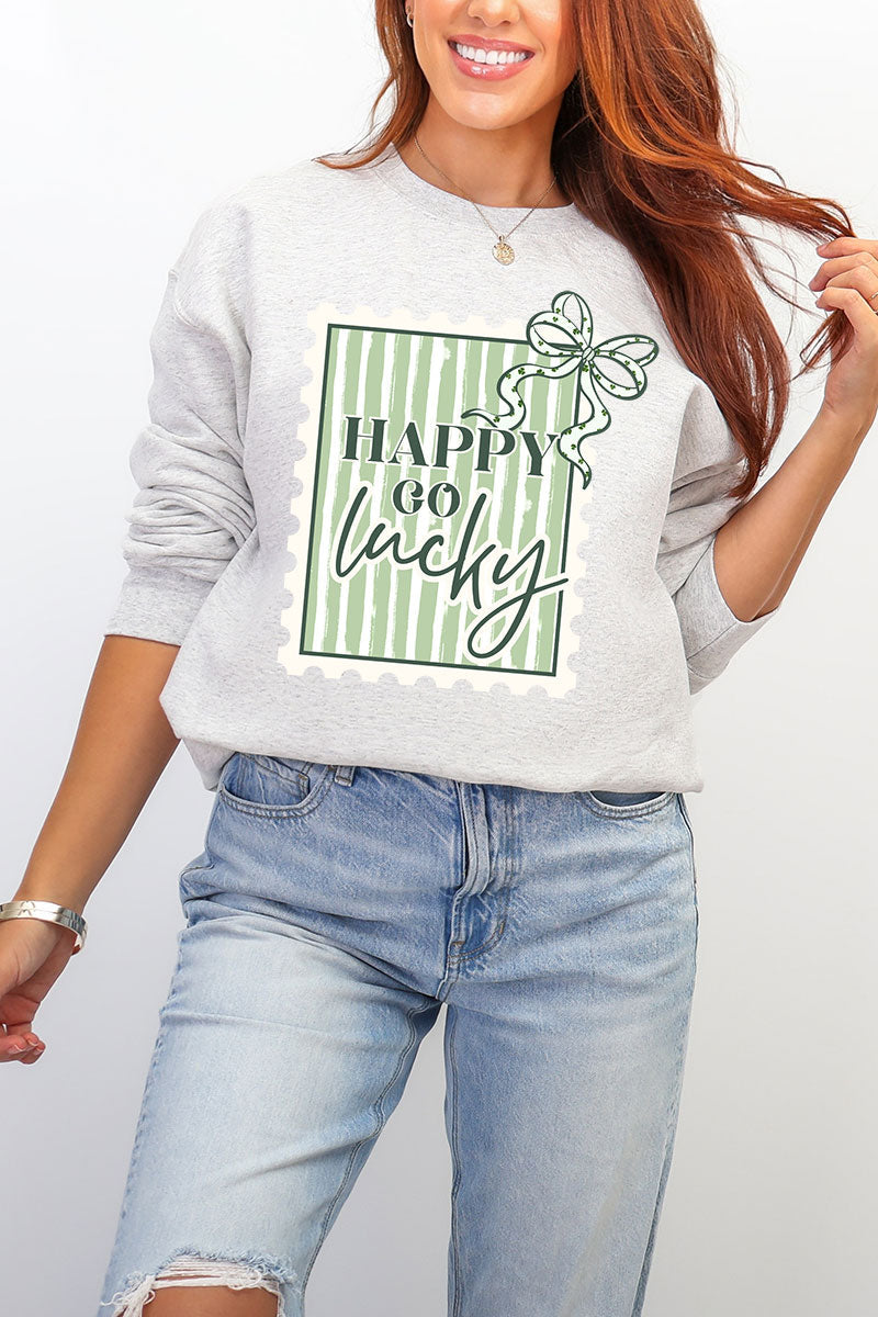 Happy Go Lucky Heavy Blend Crew Sweatshirt product image 3