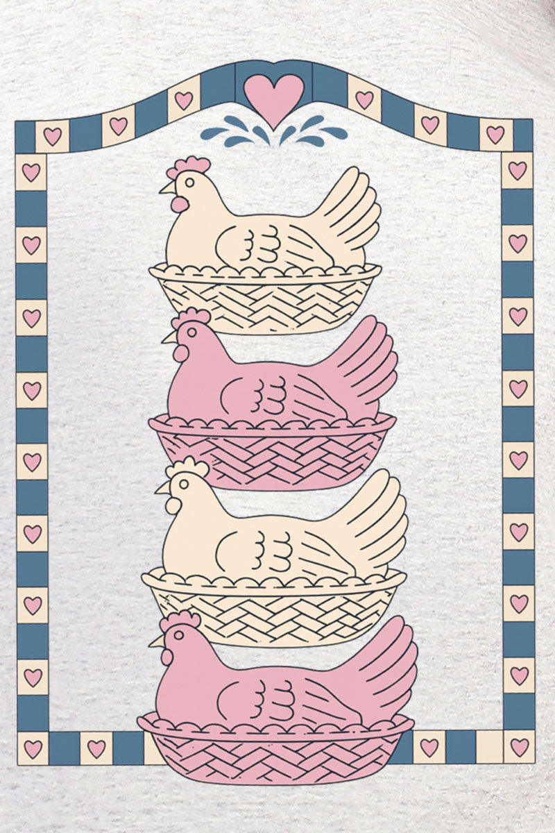 Hen Stack Hearts Heavy Blend Crew Sweatshirt product image 2