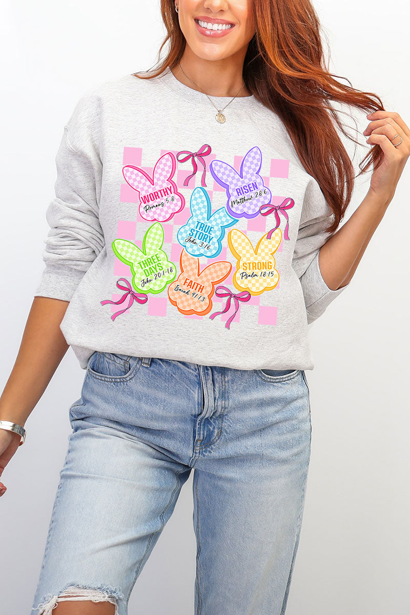 Little Bunnies, Big Faith Heavy Blend Crew Sweatshirt product image 3